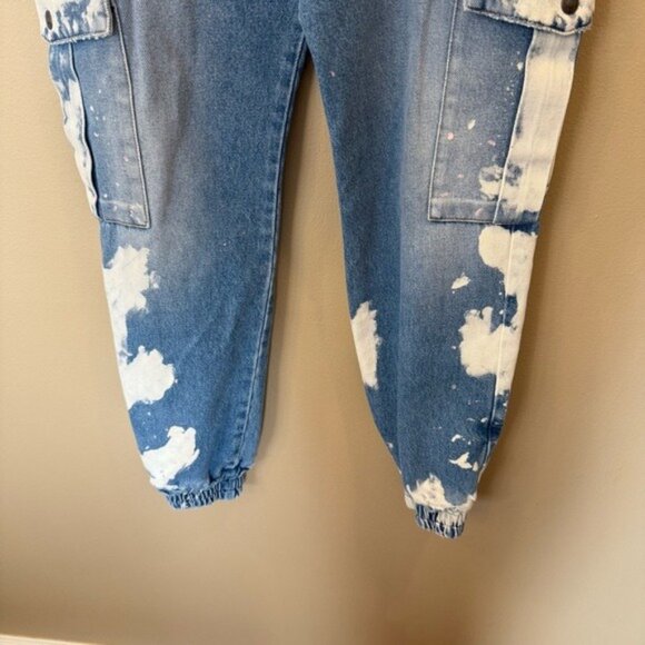 SER.O.YA Veronica Jogger Jeans in Olympic Bleach Drop Crotch Cargo Size 26 NWT - Picture 4 of 15